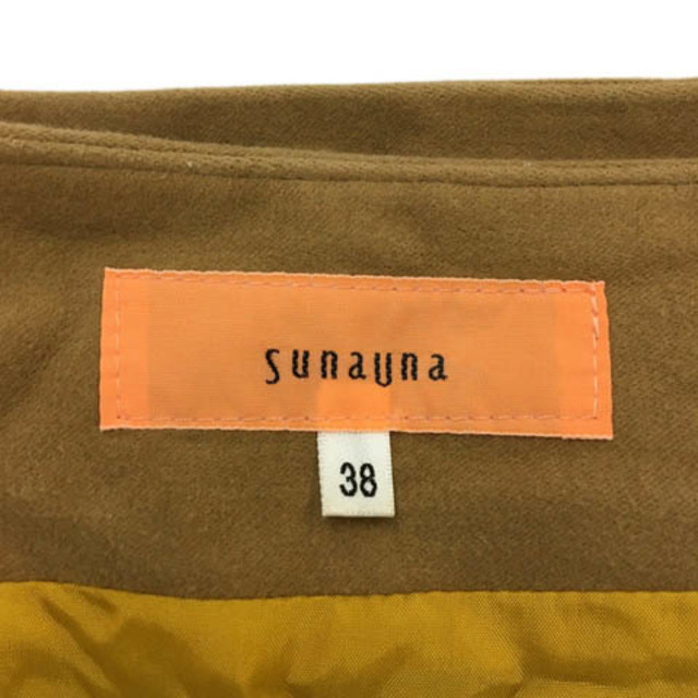 SunaUna(スーナウーナ)のスーナウーナ スカート 台形 膝下 ミモレ丈 無地 スエード調 38 ベージュ レディースのスカート(ひざ丈スカート)の商品写真