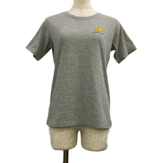 モンベル(mont bell)のモンベル Tシャツ カットソー クルーネック プリント 半袖 S グレー 黄(Tシャツ(半袖/袖なし))