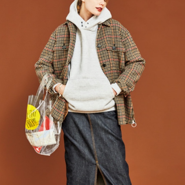 shinzone シンゾーン CPO jacket チェック ウール ジャケット-tops.edu.ng