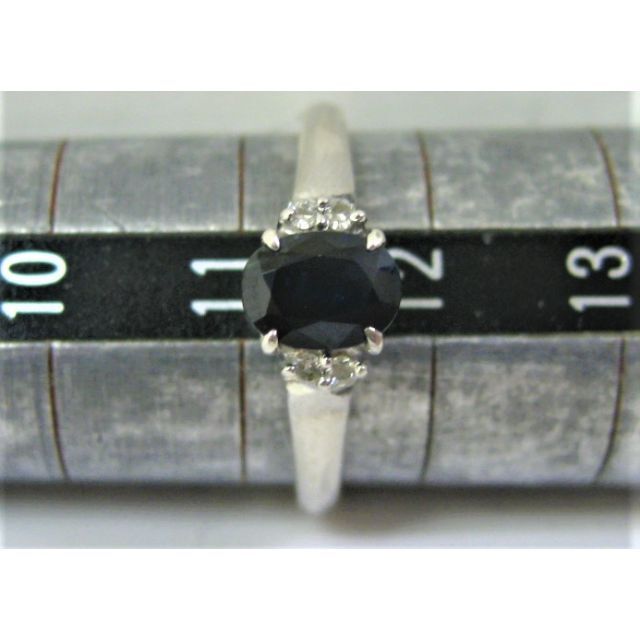 リング(指輪)18KWG 18金ホワイトゴールド リング 指輪 サファイヤ ダイヤ 4ヶ入