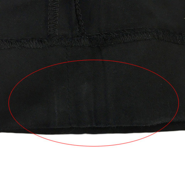 22 OCTOBRE(ヴァンドゥーオクトーブル)の22オクトーブル パンツ ストレート フレア ロング 裾ダブル 無地 36 黒 レディースのパンツ(その他)の商品写真