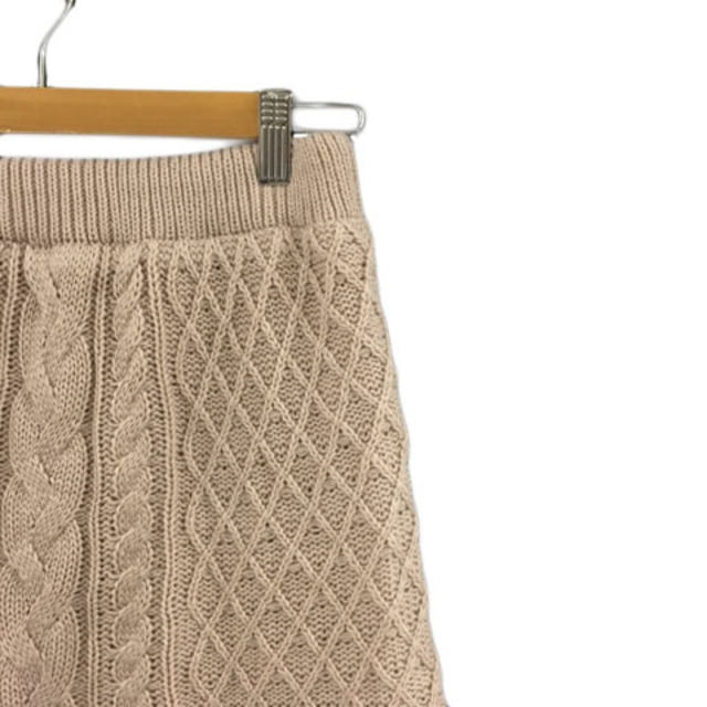 OLIVEdesOLIVE(オリーブデオリーブ)のオリーブデオリーブ スカート ニット 台形 ミニ 無地 F ピンク ベージュ レディースのスカート(ミニスカート)の商品写真