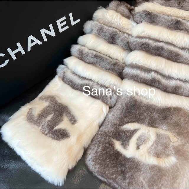 大人気新品 CHANEL 正規品 オリラグファーマフラー BOX付き シャネル