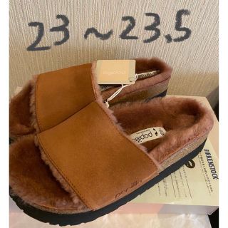 ビルケンシュトック(BIRKENSTOCK)のふっちん様専用　パピリオ　CORA スウェードサンダル　ファー　テラコッタ(サンダル)