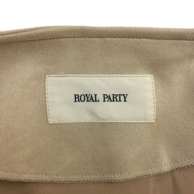 ROYAL PARTY(ロイヤルパーティー)のロイヤルパーティー ジャケット ブルゾン ノーカラー 無地 長袖 F ベージュ レディースのジャケット/アウター(その他)の商品写真