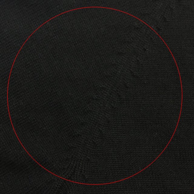 Vert Dense(ヴェールダンス)のヴェールダンス カーディガン ニット Vネック ウール 無地 長袖 2 黒 レディースのトップス(カーディガン)の商品写真