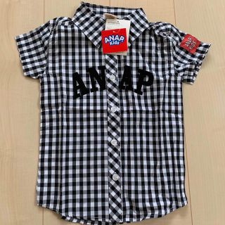 アナップキッズ(ANAP Kids)の新品　ANAP：チェックシャツ(Tシャツ/カットソー)