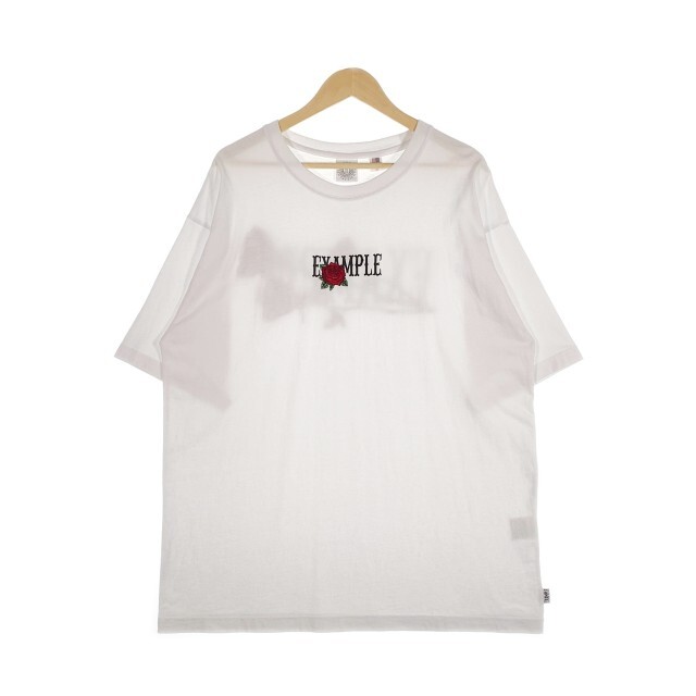 エグザンプル 21SS バラ刺繡 Tシャツ ホワイト Size XL
