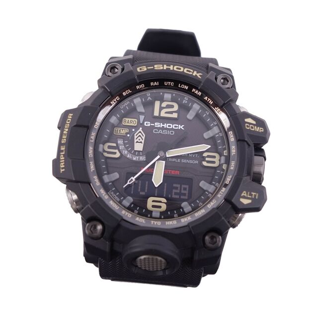 極美品 カシオ CASIO G-SHOCK Gショック GWG-1000-1AJF 腕時計 MUDMASTER マッドマスター ソーラー電波 ブラック