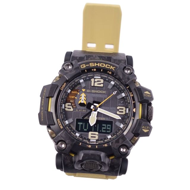 極美品 カシオ CASIO G-SHOCK Gショック GWG-2000-1A5 腕時計 MUDMASTER マッドマスター フォージドカーボン ソーラー