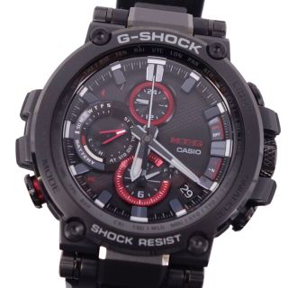 カシオ(CASIO)の極美品 カシオ CASIO G-SHOCK Gショック MTG-B1000B-1AJF スマートフォンリンク Bluetooth対応 腕時計 ソーラー電波 クォーツ ブラック(レッド)(その他)