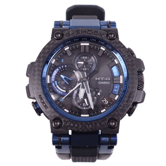 極美品 カシオ CASIO G-SHOCK Gショック MTG-B1000XB-1AJF スマートフォンリンク Bluetooth対応 腕時計 ソーラー電波 クォーツ ブラック(ブルー)