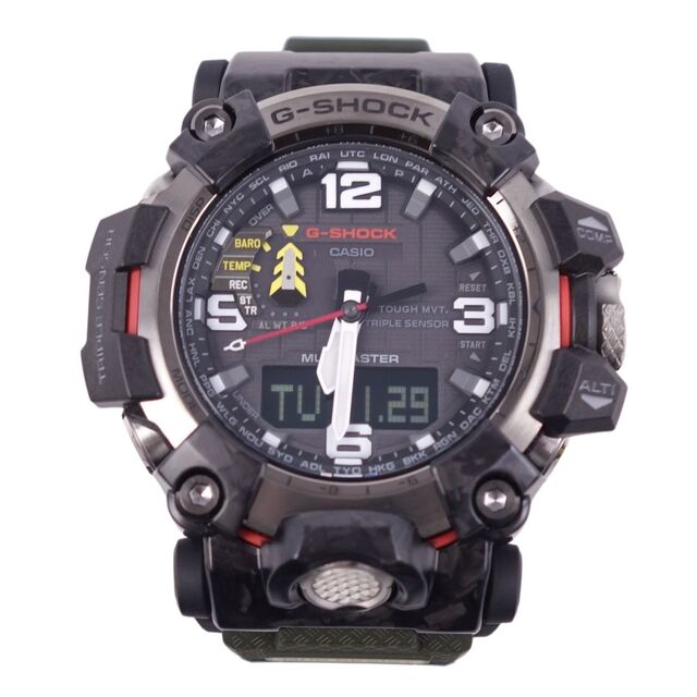 極美品 カシオ CASIO G-SHOCK Gショック GWG-2000-1A3JF 腕時計 MUDMASTER マッドマスター ソーラー電波 クォーツ シルバー、ブラック、カーキ