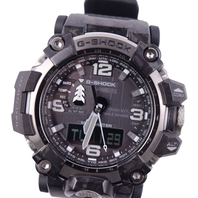 極美品 カシオ CASIO G-SHOCK Gショック GWG-2000-1A1JF 腕時計 MUDMASTER マッドマスター ソーラー電波 クォーツ ブラック/シルバー