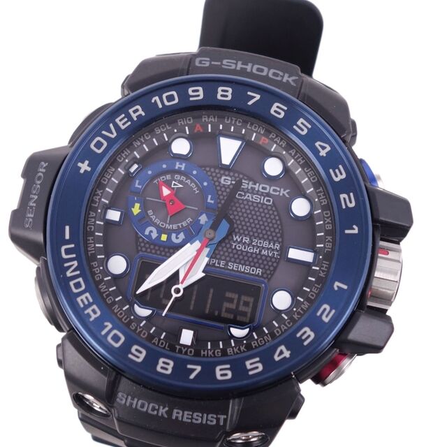 極美品 カシオ CASIO G-SHOCK Gショック GWN-1000B-1BJF 腕時計 GULFMASTER ガルフマスター ソーラー電波 クォーツ