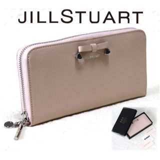 ジルスチュアート(JILLSTUART)の新品箱付き【ジルスチュアート】本革 リボンにキラリ！ ラウンドファスナー長財布(財布)