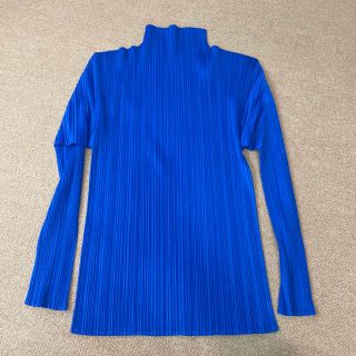 プリーツプリーズイッセイミヤケ(PLEATS PLEASE ISSEY MIYAKE)のプリーツプリーズカットソー　ハイネック長袖　サイズ3(シャツ/ブラウス(長袖/七分))