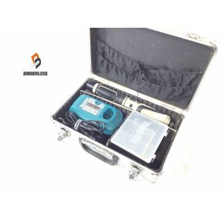 マキタ(Makita)の☆中古品☆makita マキタ 7.2V 充電式ペンインパクトドライバ TD021D バッテリー2個(7.2V 1.0Ah) 充電器 ケース付き 白/ホワイト 62679(工具)