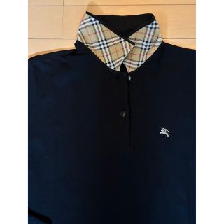 バーバリーブルーレーベル(BURBERRY BLUE LABEL)のBURBERRY GOLF 黒　L.  襟が可愛い(シャツ/ブラウス(長袖/七分))