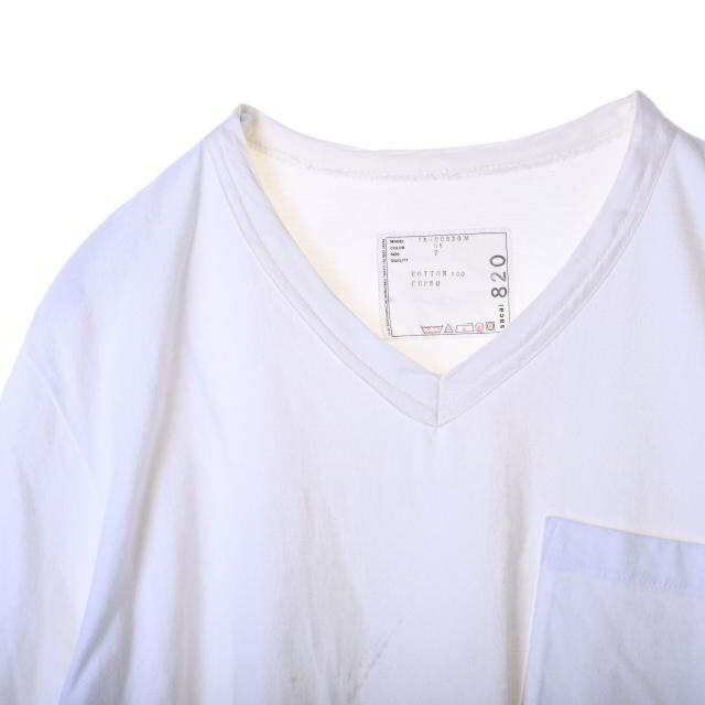 sacai(サカイ)のSacai 胸ポケット Vネック Tシャツ メンズのトップス(Tシャツ/カットソー(半袖/袖なし))の商品写真