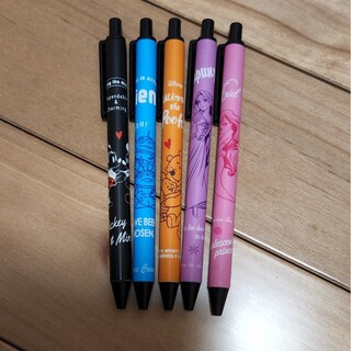 ディズニー　ボールペン　カラーペン　5本セット(キャラクターグッズ)