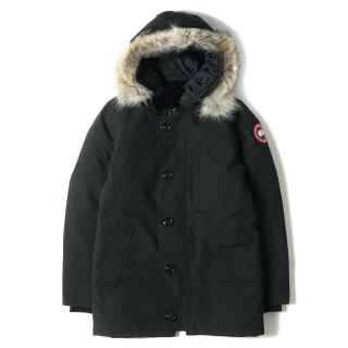 カナダグース(CANADA GOOSE)のCANADA GOOSE カナダグース ダウン ファー フード ポリエステル コットン ダウンコート JASPER PARKA 3438JM ジャスパー パーカー ブラック 黒 S アウター ジャケット【メンズ】【中古】(ダウンジャケット)