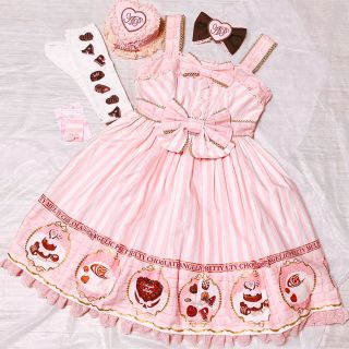 アンジェリックプリティー(Angelic Pretty)のMelty Chocolate  JSK セット メルティーチョコレート(ひざ丈ワンピース)