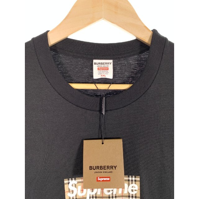 シュプリーム×バーバリー 22SS ボックスロゴ Tシャツ Size XXL