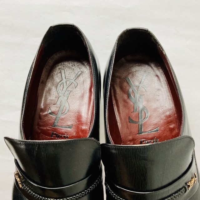 Saint Laurent(サンローラン)のイヴ サンローラン 黒 ローファー 26cm 除菌・消臭済み メンズの靴/シューズ(ドレス/ビジネス)の商品写真