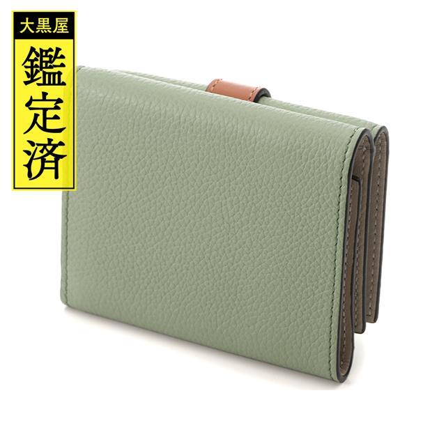 LOEWE(ロエベ)のロエベ 三つ折り財布 コンパクトウォレット ローズマリー/タン レザー【434】 レディースのファッション小物(財布)の商品写真