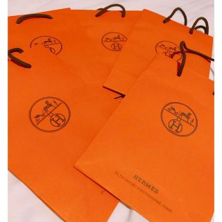 エルメス(Hermes)の5枚セット★エルメス 紙袋 ショッパー正規店 おまけリボンプレゼントHERMES(ショップ袋)