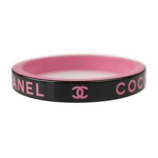CHANEL - CHANEL シャネル バングル AB8421 レジン ブラック ピンク