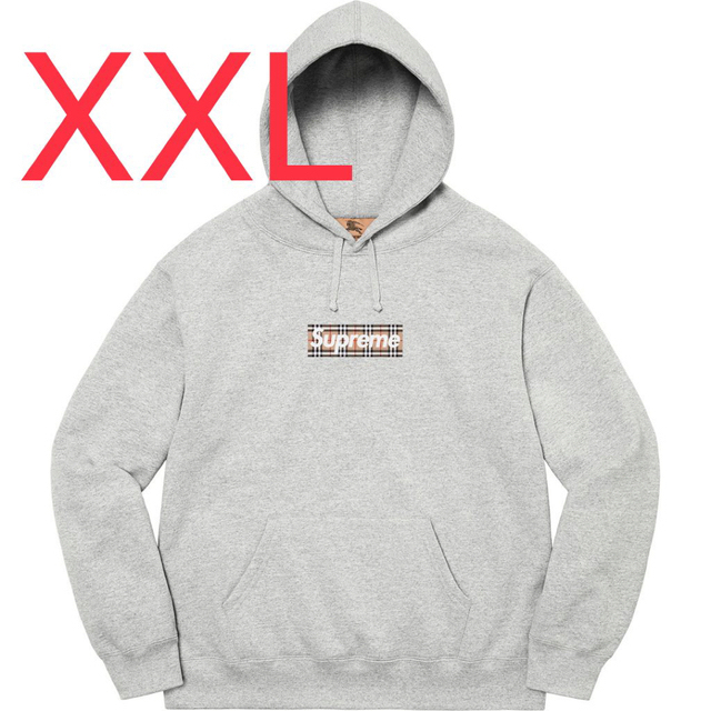 supreme Burberry Parker XL グレー-