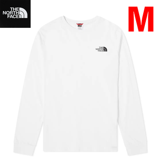 ザノースフェイス(THE NORTH FACE)のノースフェイス　長袖　ロンT メンズ　tシャツ　ホワイト Mサイズ(Tシャツ/カットソー(七分/長袖))