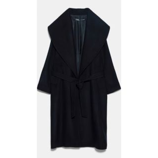 ザラ(ZARA)のZARA ブラックロングコート　(ロングコート)