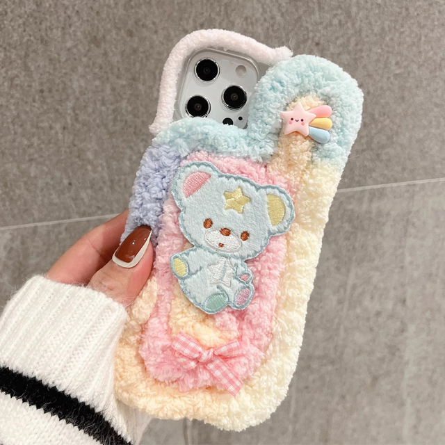 韓国 可愛い くま クマ ロリータ ゆめかわ iPhone14用ケース スマホ スマホ/家電/カメラのスマホアクセサリー(iPhoneケース)の商品写真