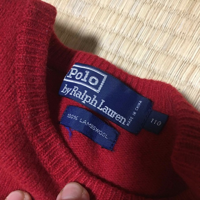 Ralph Lauren(ラルフローレン)の【専用】ラルフローレン　セーター　110 赤　レッド キッズ/ベビー/マタニティのキッズ服男の子用(90cm~)(ニット)の商品写真