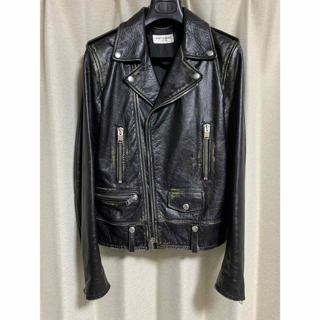 サンローランパリ 16AW L01 ヴィンテージ加工ダブルライダース