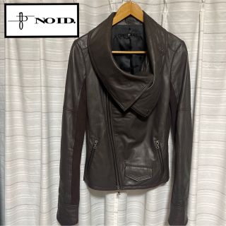 NO ID. - NOID ノーアイディー レザージャケット ライダース ドレープ