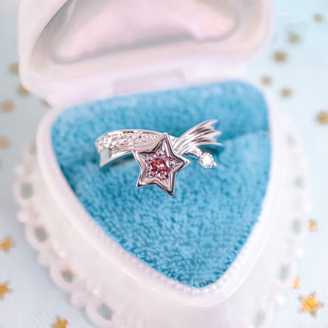 極上ピンクダイヤモンド　トップスターリング レディースのアクセサリー(リング(指輪))の商品写真
