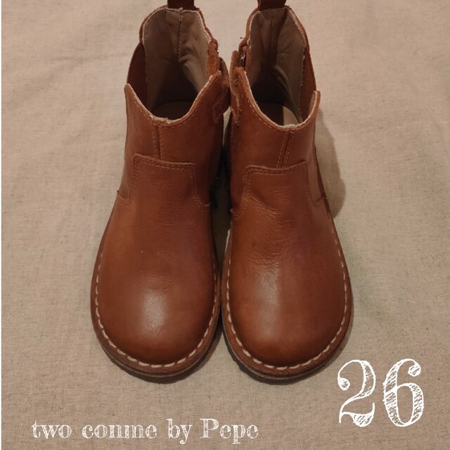 【美品】two conme by Pepe   レザーブーツ  26