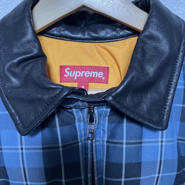 Supreme leather collar puffy jacket S 2