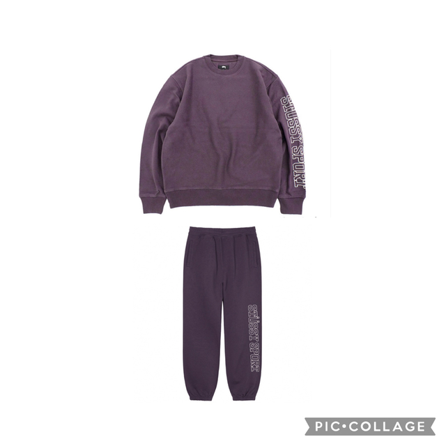 STUSSY - SPORT EMBROIDERED CREW & PANTS | フリマアプリ ラクマ