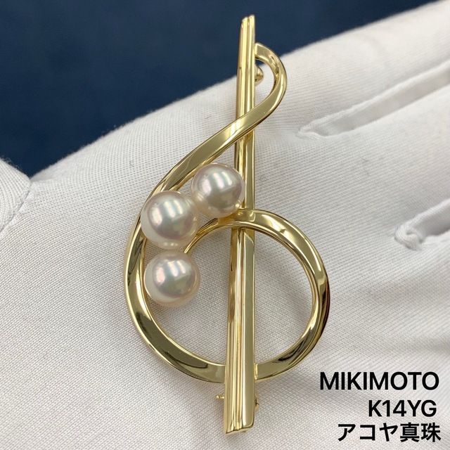 専門店では MIKIMOTO - ミキモト ブローチ MIKIMOTO ト音記号 音符