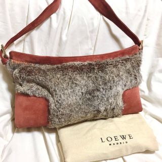 ロエベ(LOEWE)の希少モデル LOEWE ロエベ　ラビットファー　ラパン　スエード　ワンショルダー(ショルダーバッグ)