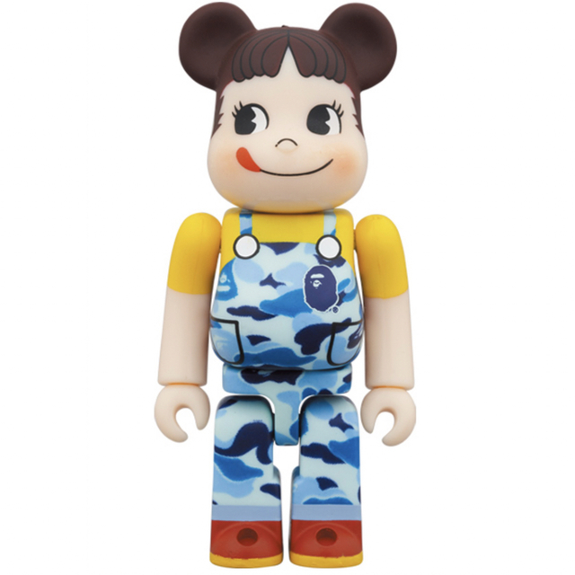 MEDICOM TOY(メディコムトイ)のBE＠RBRICK BAPE(R)× ペコちゃん 100% & 400% ブルー エンタメ/ホビーのフィギュア(その他)の商品写真