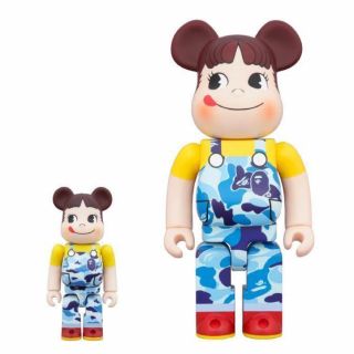 メディコムトイ(MEDICOM TOY)のBE＠RBRICK BAPE(R)× ペコちゃん 100% & 400% ブルー(その他)