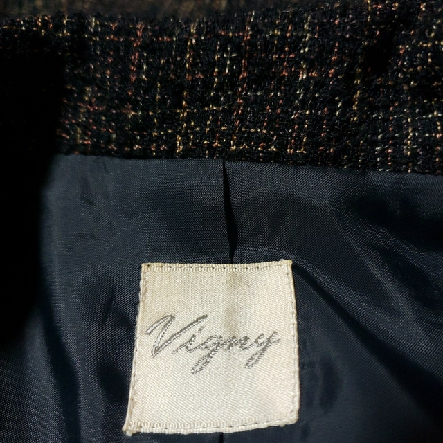日本製 ヴィニー ミックスカラー ツイードジャケット Vigny