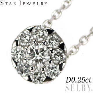 STAR JEWELRY - スタージュエリー K18WG ダイヤモンド ペンダントネックレス 0.25ct