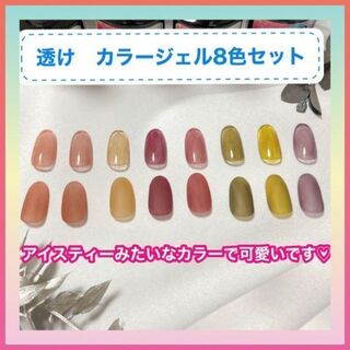 【8色セット】新品　アイスティーカラー　透けカラージェル(カラージェル)